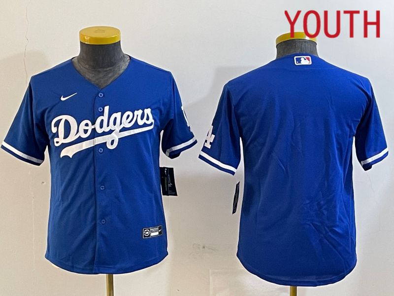 Youth Los Angeles Dodgers Blank Blue Game 2024 Nike MLB Jersey style 1218->youth mlb jersey->Youth Jersey